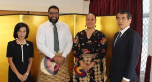 H.E Mr. and Mrs. Munenaga with Speaker of Tonga Legislative Assembly Lord Fakafanua and Lady Fakafanua