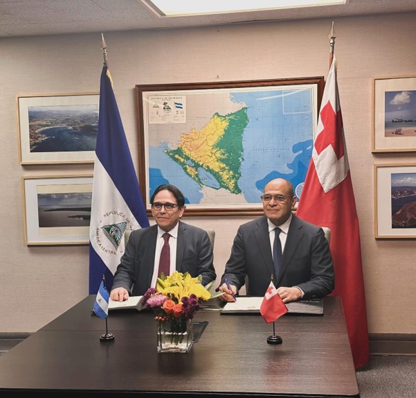 O Reino de Tonga estabelece relações diplomáticas com a Nicarágua - Consulate General of the Kingdom of Tonga in Portugal