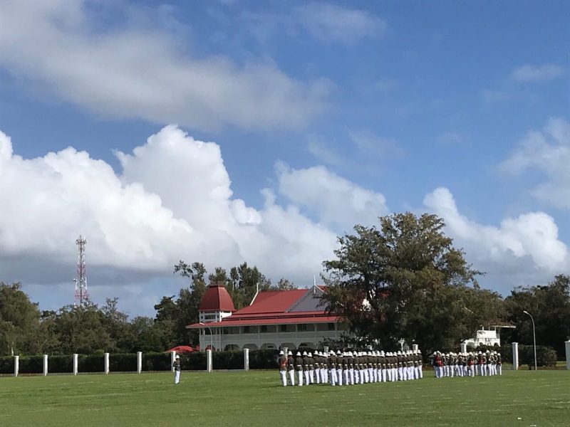 British High Commissioner Lucy Joyce presents credentials to His Majesty King Tupou VI