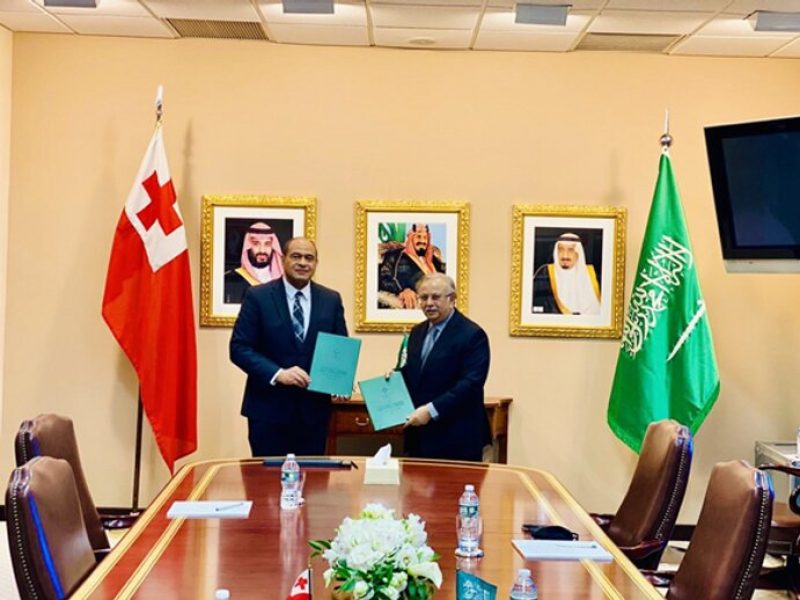 Establishment of Diplomatic Relations between the Kingdom of Tonga and the Kingdom of Saudi Arabia